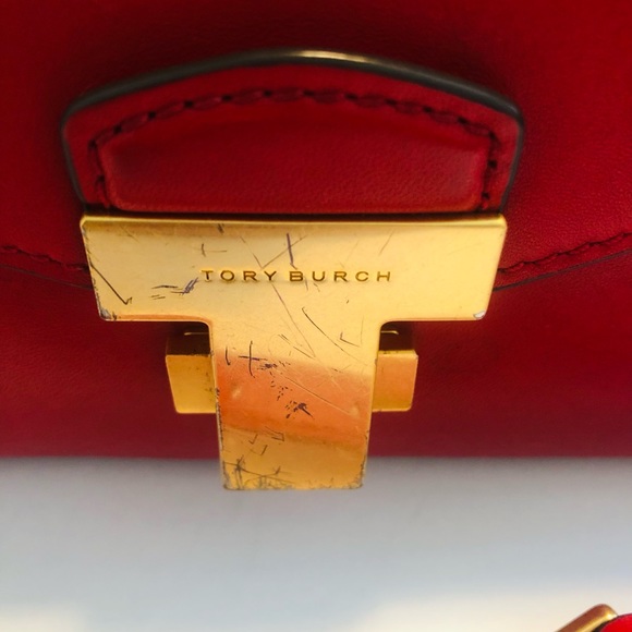 ❤️SOLD❤️Tory Burch Juliette Small Top Handle Satchel Red - Picture 5 of 15